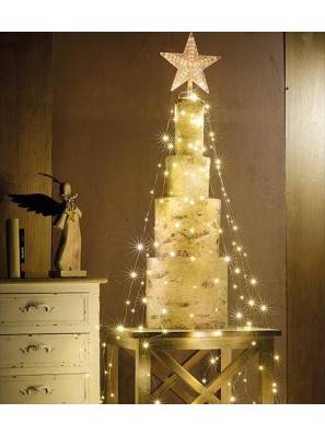Albero Di Natale Con Foto.Cascata Di Luci A Led Con Puntale A Stella Per Albero Di Natale