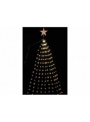 Stella Di Natale Led.Cascata Di Luci A Led Con Puntale A Stella Per Albero Di Natale